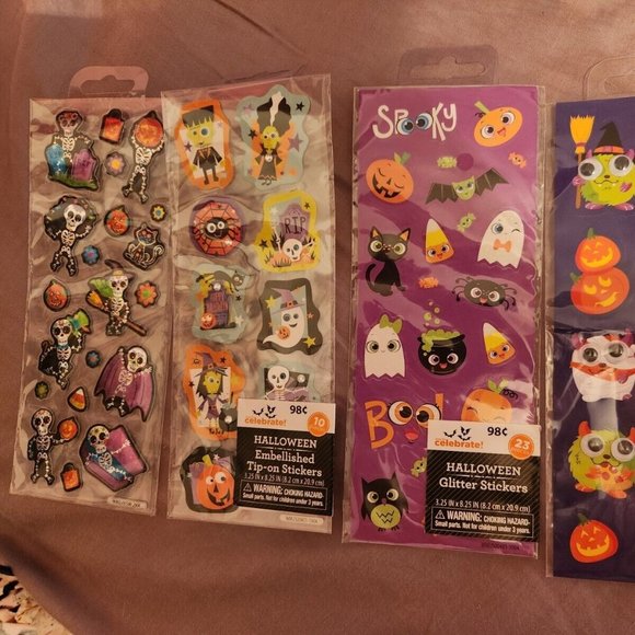 Other - HALLOWEEN Stickers Lot Puffy, Googly Eye, Glitter